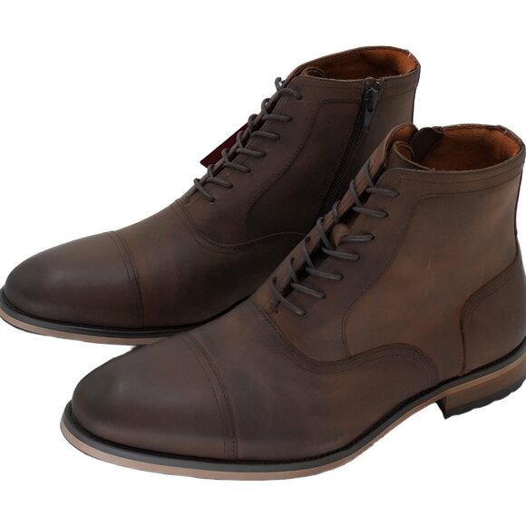 Stacy Adams Men\'s Porter Cap-Toe Zip Boots Brown 7.5M main image 6